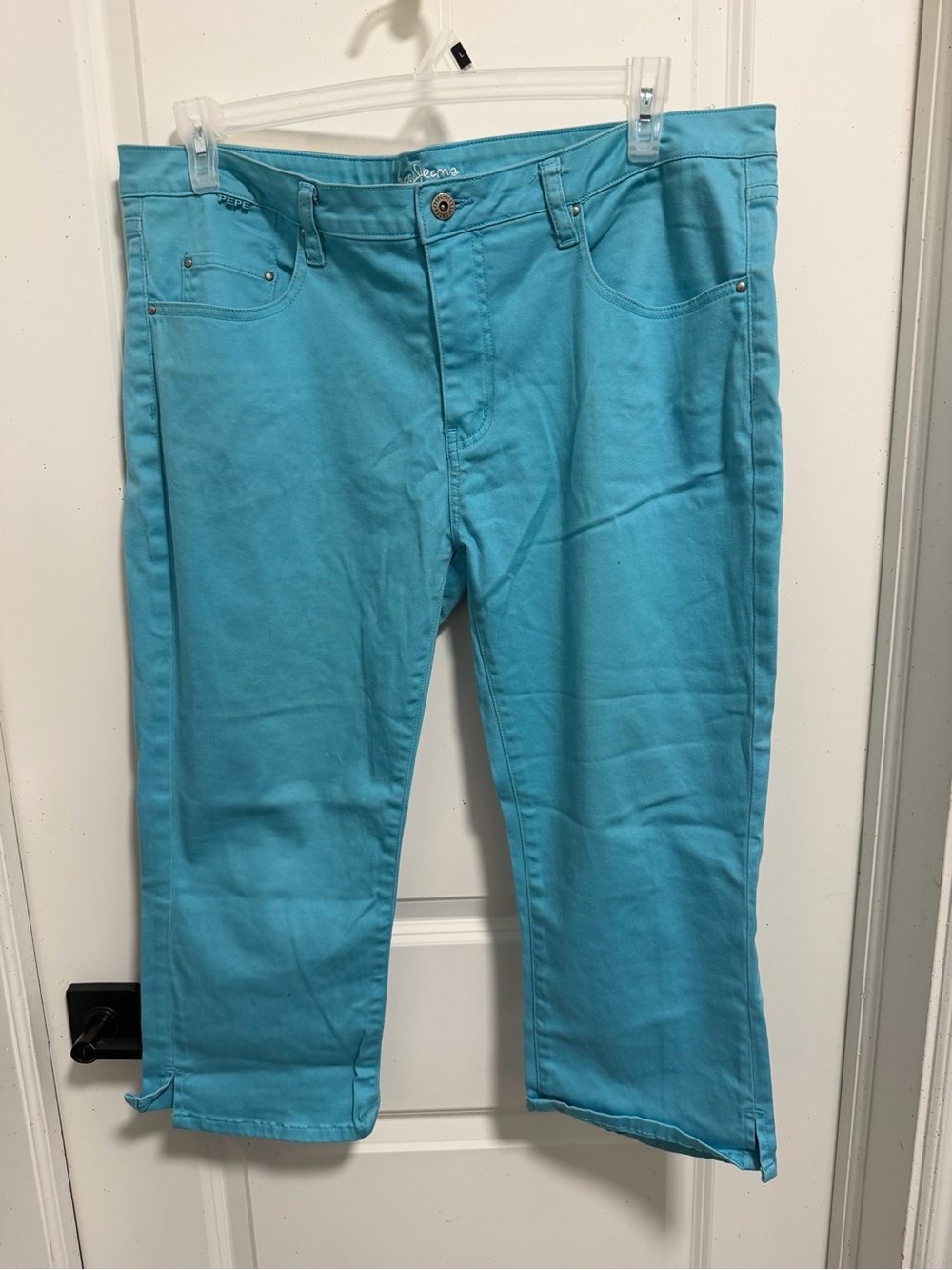 Pepe Jeans Turquoise Cropped Skinny Jeans